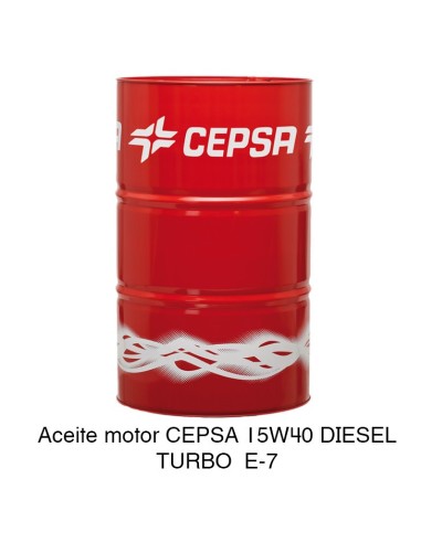 Aceite motor CEPSA 15W40 DIESEL TURBO E-7
